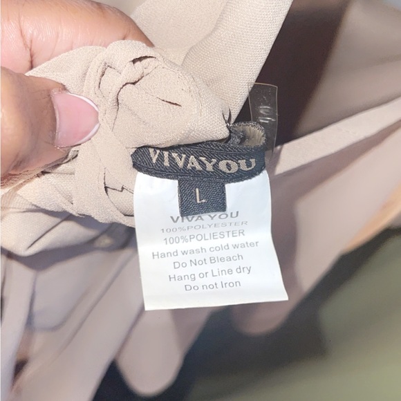 Vivayou long Tan romper, with spaghetti straps - Picture 5 of 12